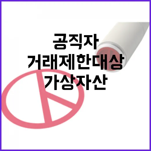 가상자산 공직자 거래 제한 대상 추가 소식!