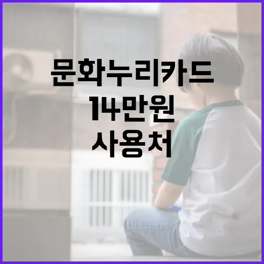 문화누리카드 올해 14만 원 놀라운 사용처 공개!