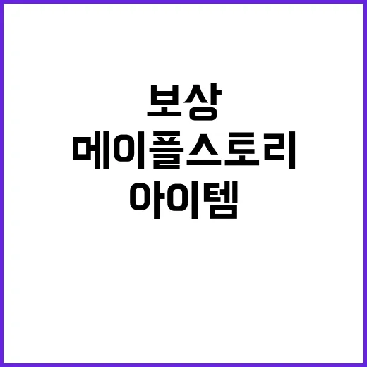 아이템 보상 메이플…