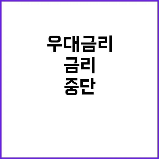 “우대금리 중단 이…