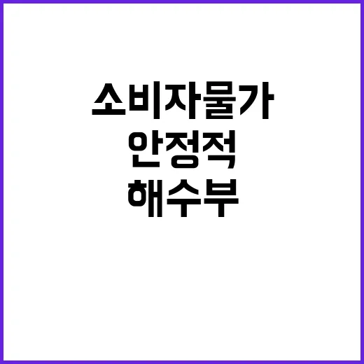 해수부 수산물 소비자물가 안정적 상승세 확인!