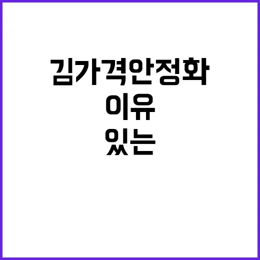 김 가격 안정화되고 있는 이유는?