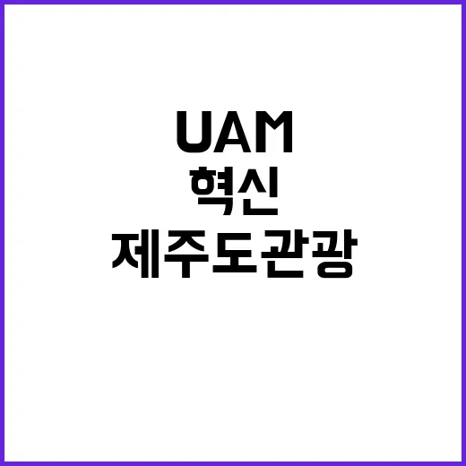 UAM과 크루즈 제주도 관광 혁신의 시작!