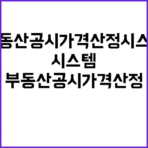 부동산공시가격산정시스템 불만 해소 이제 시작!