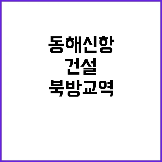 동해신항 건설 북방…