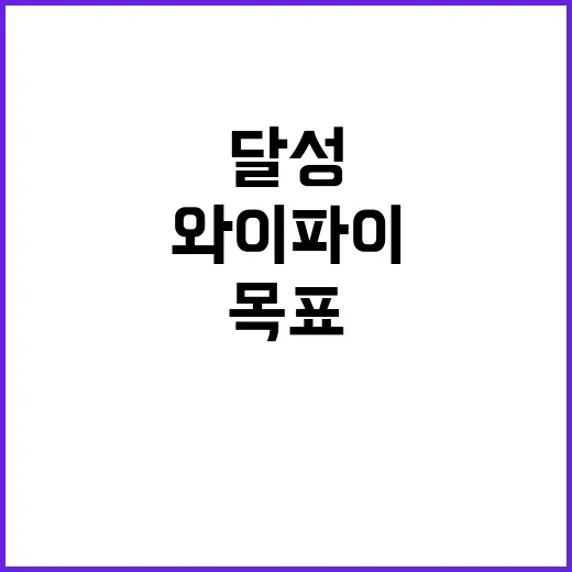 와이파이 사업 목표…