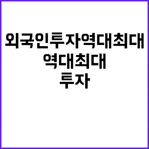 서밋 외국인투자 역…