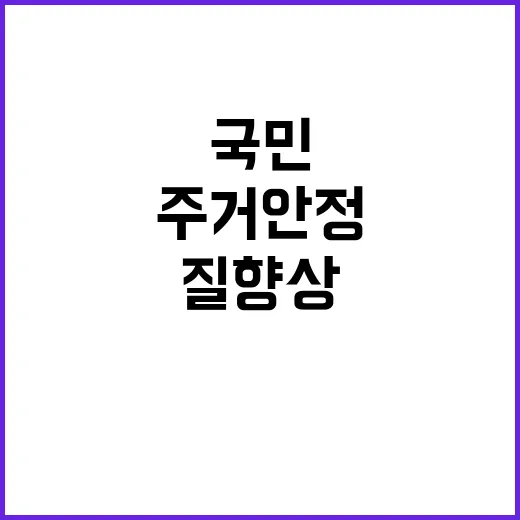 주거 안정 국민 삶…