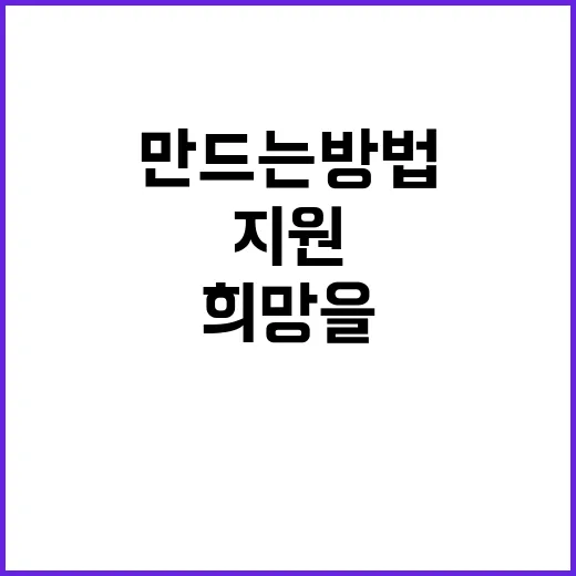 지원 사람들의 희망…