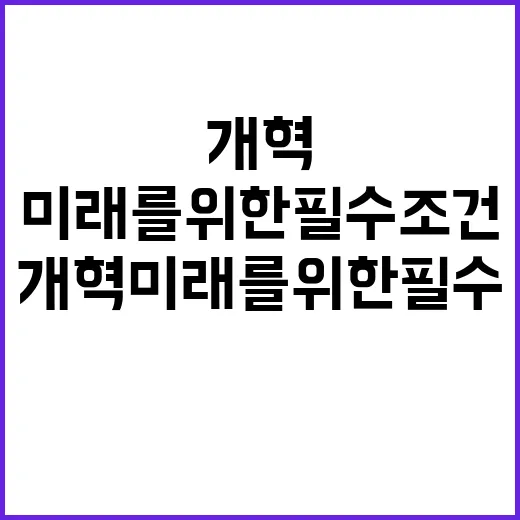 개혁 미래를 위한 …