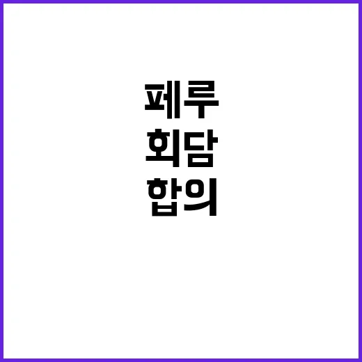 한·페루 회담 역사…