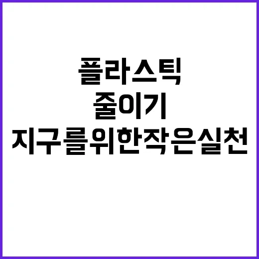 플라스틱 줄이기 지…