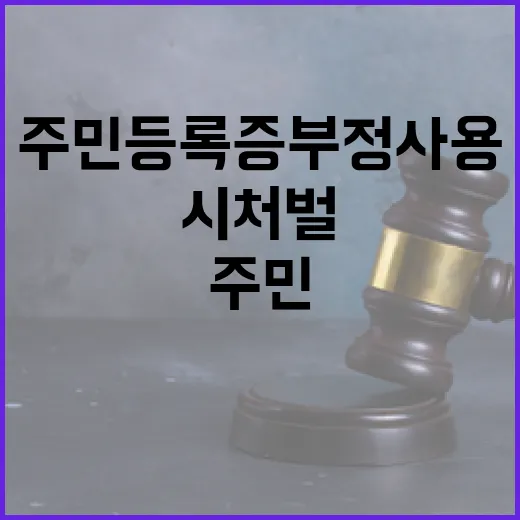 모바일 주민등록증 부정 사용 시 처벌 내용 공개!