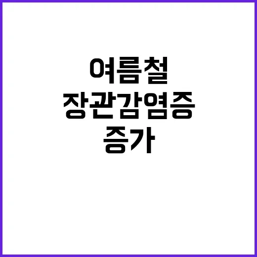 장관감염증 여름철 …