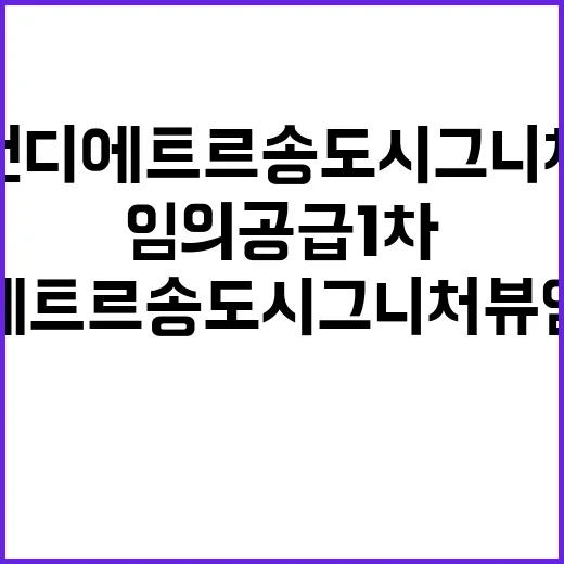 인천 디에트르 송도 시그니처뷰 임의공급 1차 성황리 진행!