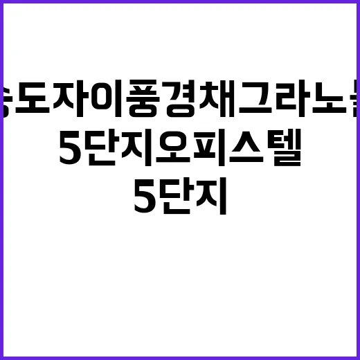 송도자이풍경채 그라노블 5단지 오피스텔 청약 수익성은?