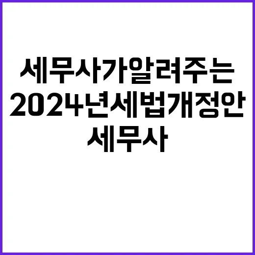 “2024년 세법개…