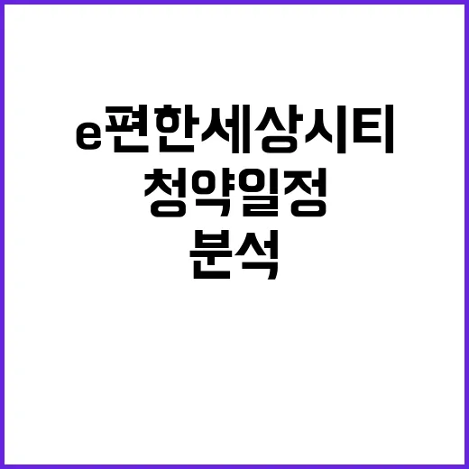 e편한세상 시티 청라(1512) 청약 일정 및 가격 분석