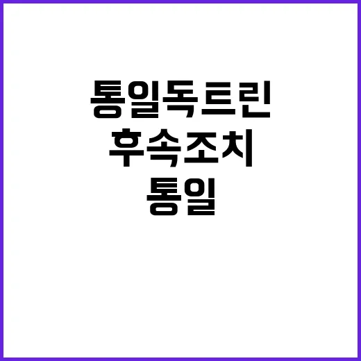 “통일 독트린 후속…