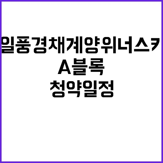 제일풍경채 계양 위너스카이 A블록 청약 일정과 가격 확인!