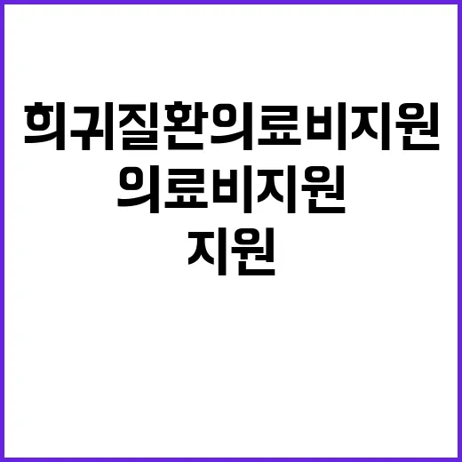 희귀질환 의료비 지…