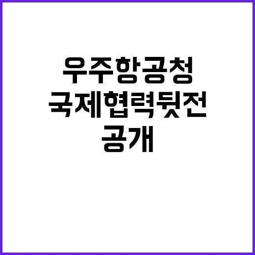 우주항공청 “국제협…