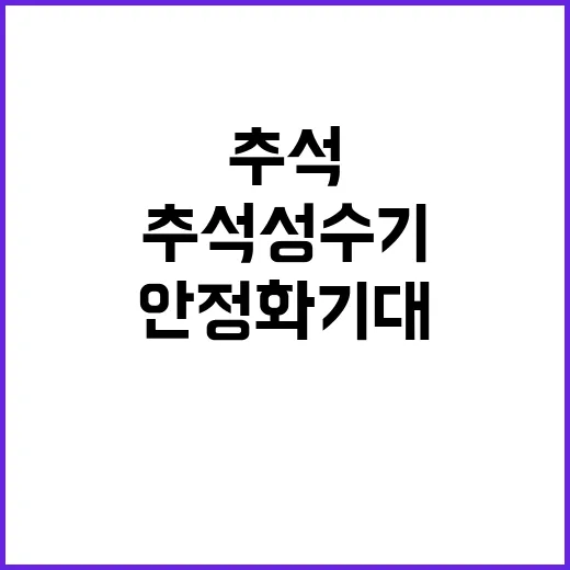 채소류 추석 성수기…