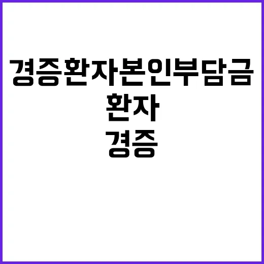 경증환자 본인부담금 상향 추진 공식 발표!