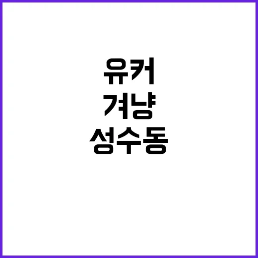 ‘유커’ 겨냥 성수동 고부가 상품 16개 공개!