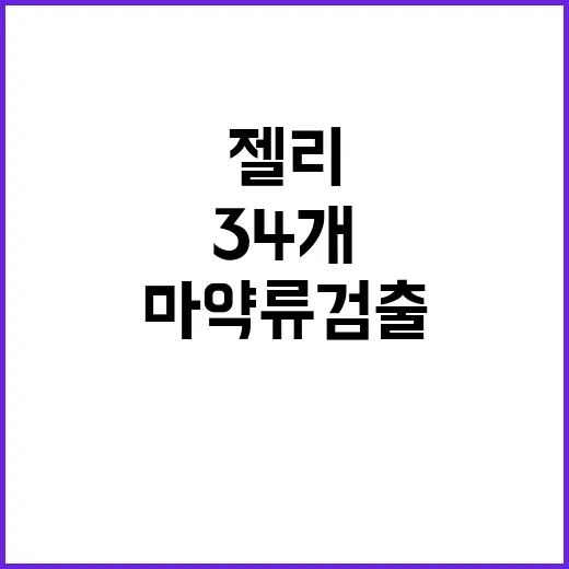 마약류 검출 젤리 포함 34개 음식 반입 금지!