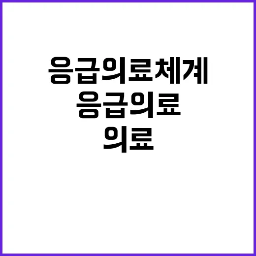 응급의료체계 유지 소방청의 다짐과 당부!