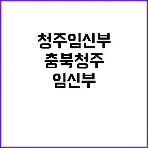 충북 청주 임신부 안정 상태 유지 중 긴급 발표!