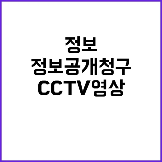 정보공개 청구 구급일지와 CCTV 영상 쉽게 접근!