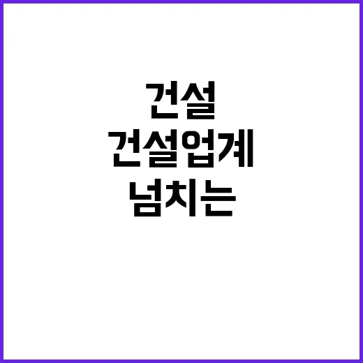 60조 계약액 건설업계 활기 넘치는 이유는?