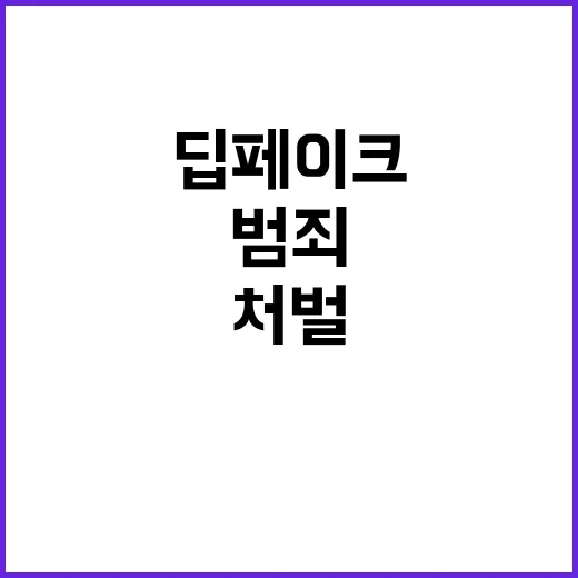 딥페이크 범죄 최대 5년형 강력 처벌!