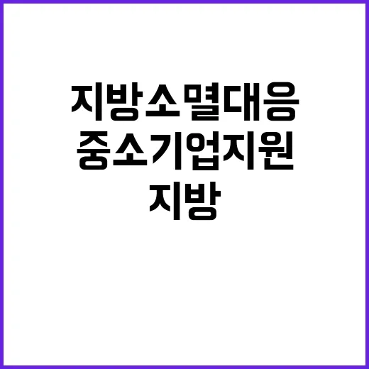 지방소멸 대응 중소…