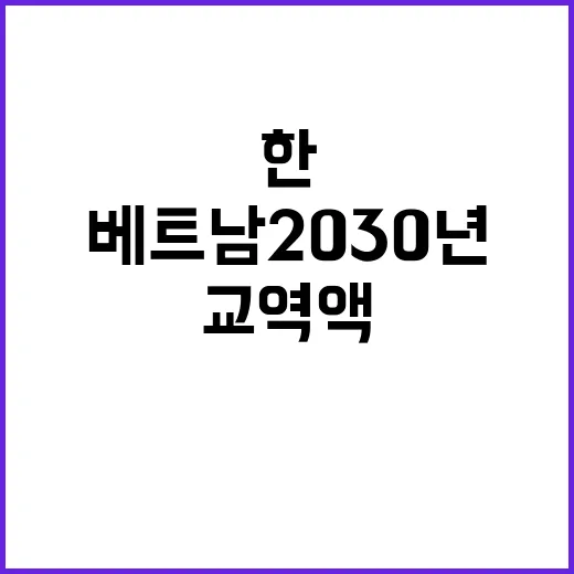 교역액 한베트남 2030년 1500억 달러 목표!