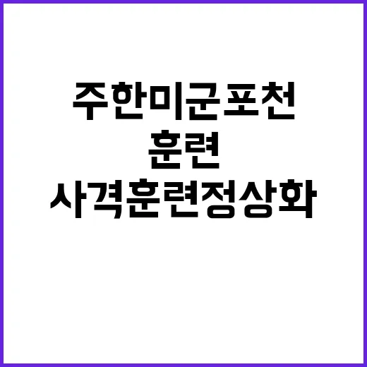 주한미군 포천 사격…