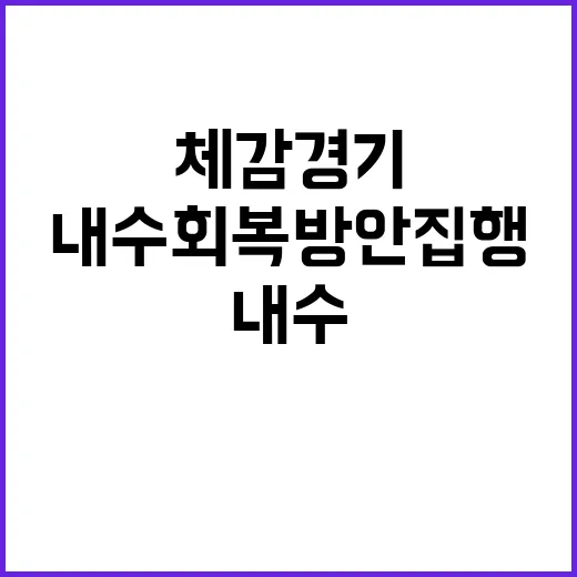 체감경기 “여전히 어려워…내수회복 방안 집행 중”