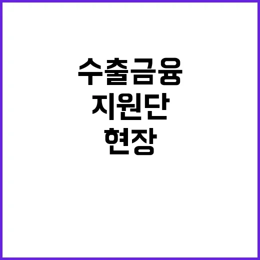 수출금융 지원단 현…