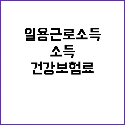 복지부 “일용근로소득 건강보험료 확정되지 않음!”