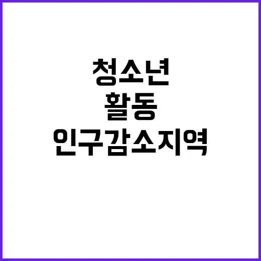 청소년 인구감소지역…