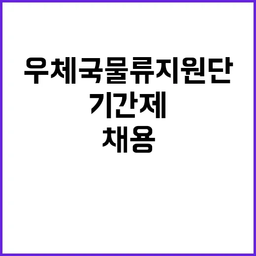 (재)우체국물류지원…