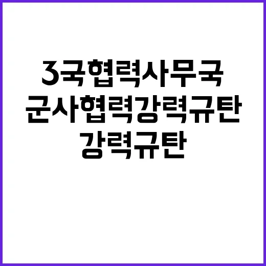 ‘3국 협력사무국’ 불법 군사협력 강력 규탄!