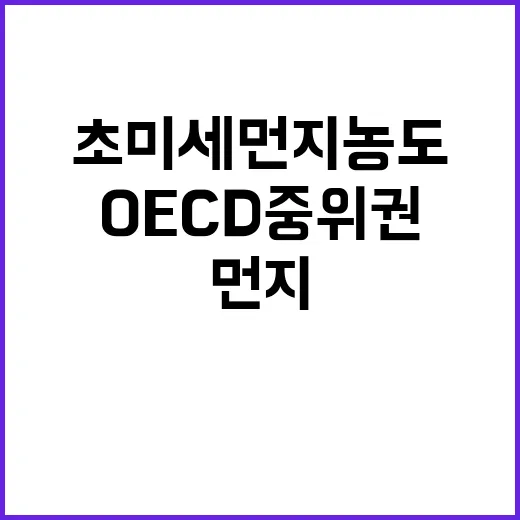 초미세먼지 농도 OECD 중위권으로 낮출 대책!