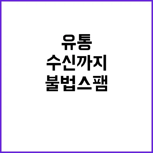 불법스팸 처벌 유통…