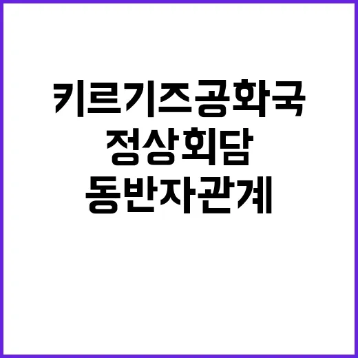 정상회담 한키르기즈…