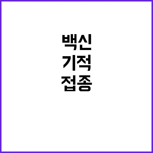 백신 65세 이상 접종 465만 명의 기적!