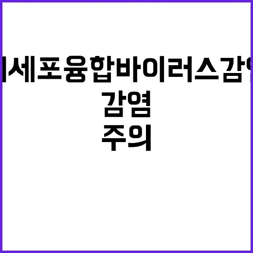 호흡기세포융합바이러스 감염 환자 급증 주의!