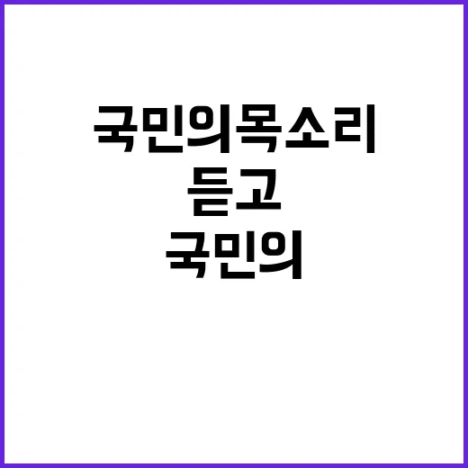 국민의 목소리 지금…